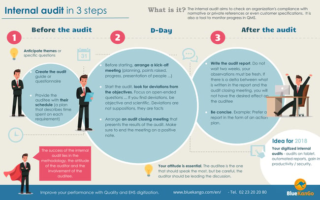 Infographic Internal audit in 3 steps