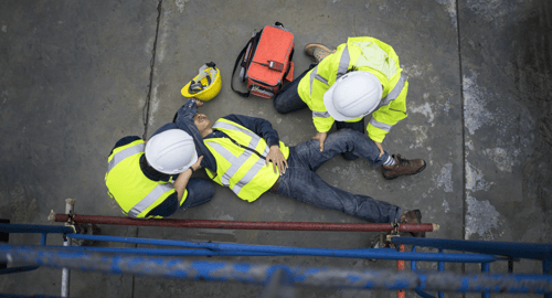 Fall prevention on industrial site