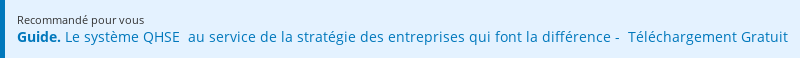Recommandé pour vous Guide. Le système QHSE au service de la stratégie des entreprises qui font la différence - Téléchargement Gratuit